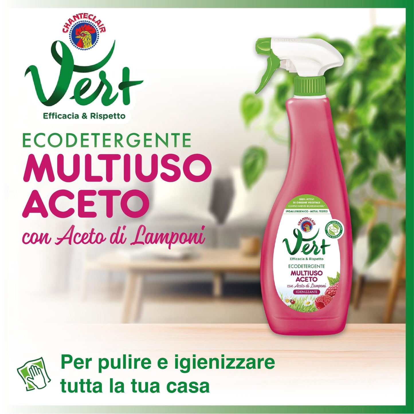 CHANTECLAIR VERT SPRAY MULTIUSO ACETO - 625ml