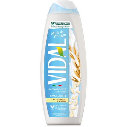VIDAL BAGNODOCCIA EMOLLIENTE LATTE DI RISO E AVENA - 500ML