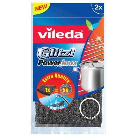 VILEDA GLITZ POWER INOX PAGLIETTA ABRASIVA PER ACCIAIO - 2 pz
