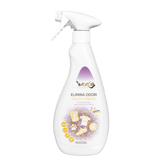 WEXOR SPRAY DEODORANTE ELIMINA ODORI PER TESSUTI E AMBIENTI - 500ml