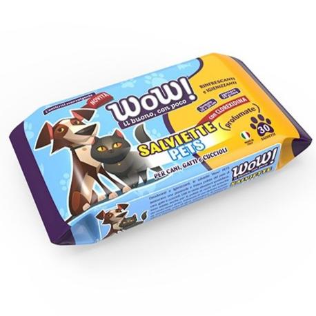 WOW SALVIETTE PETS PER CANI E GATTI - 30pz